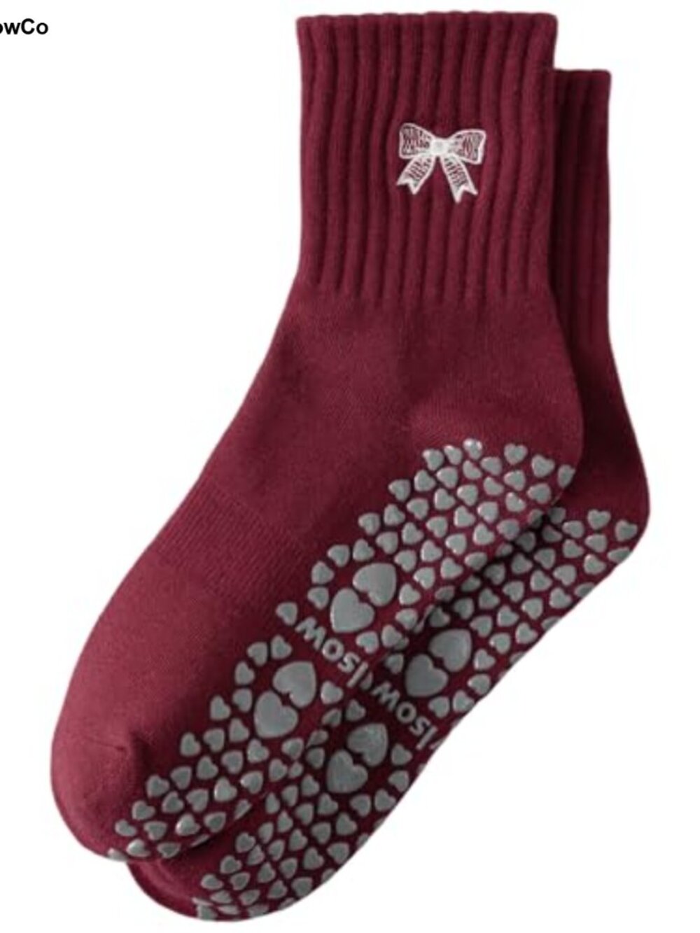 Women's Non-Slip Pilates Yoga Socks with Arch Support - Cotton Blend Grippy